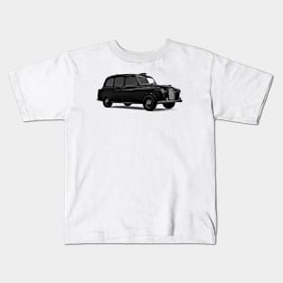 London Black Cab Cartoon Kids T-Shirt